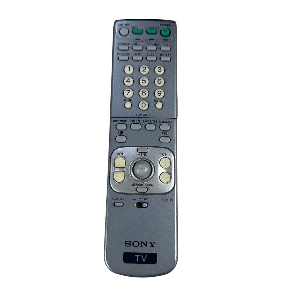 Sony RM-Y186 TV Remote Control Silver Universal Commander VCR DVD SAT Cable